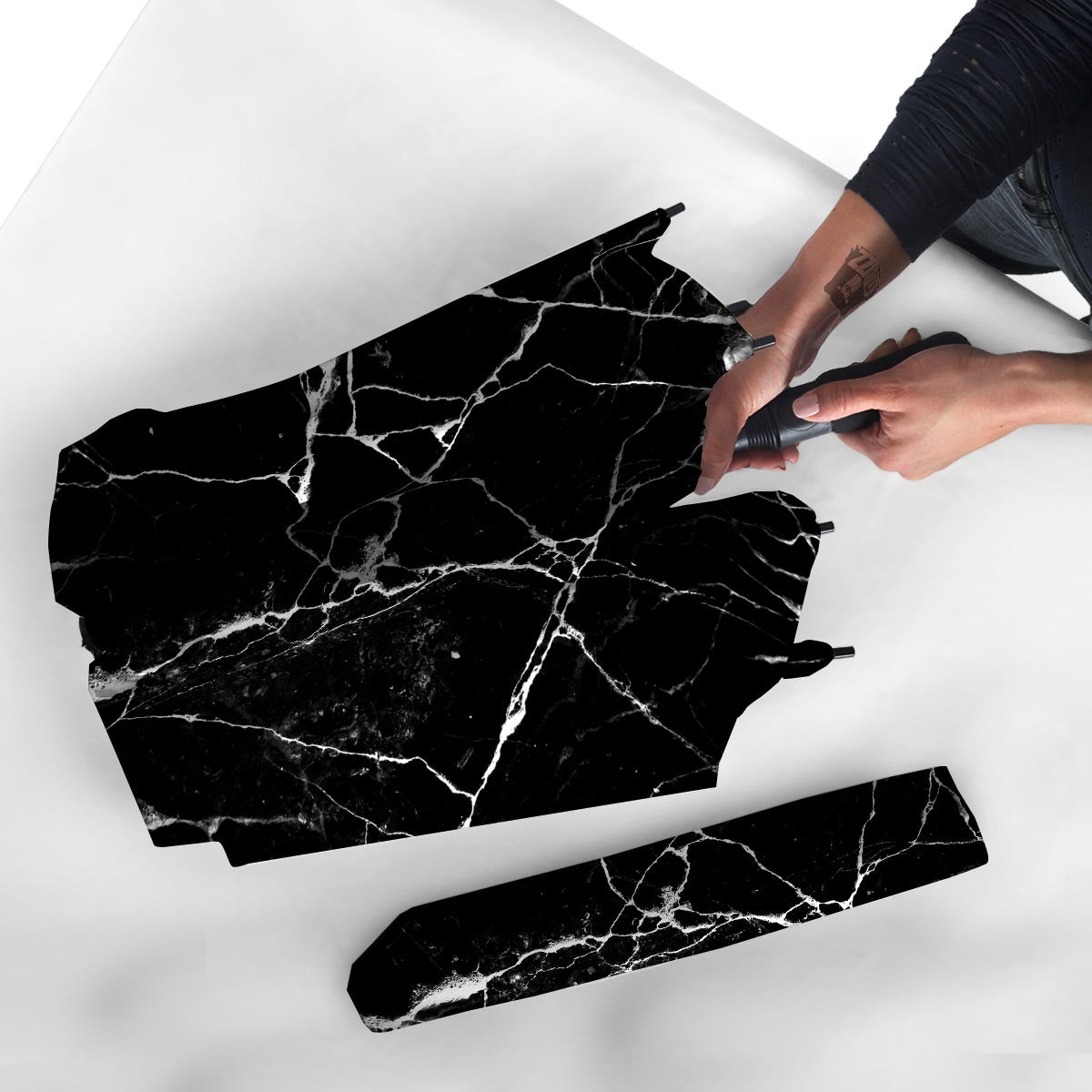 Black Cracked Marble Umbrella-grizzshop