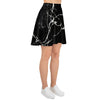 Black Cracked Marble Women's Skirt-grizzshop