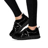 Black Cracked Marble Women's Sneakers-grizzshop