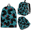 Black Duck Mallard Pattern Print Backpack-grizzshop