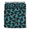 Black Duck Mallard Pattern Print Duvet Cover Bedding Set-grizzshop