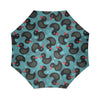 Black Duck Mallard Pattern Print Foldable Umbrella-grizzshop