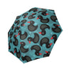 Black Duck Mallard Pattern Print Foldable Umbrella-grizzshop