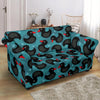 Black Duck Mallard Pattern Print Loveseat Cover-grizzshop