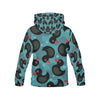 Black Duck Mallard Pattern Print Men Pullover Hoodie-grizzshop