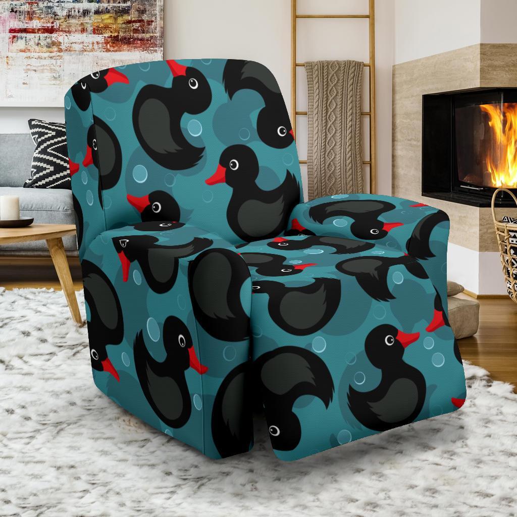 Black Duck Mallard Pattern Print Recliner Cover-grizzshop