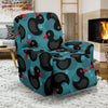 Black Duck Mallard Pattern Print Recliner Cover-grizzshop