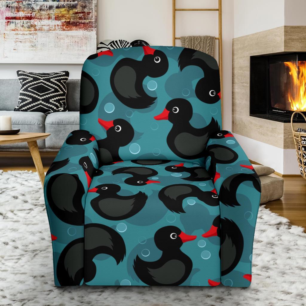 Black Duck Mallard Pattern Print Recliner Cover-grizzshop