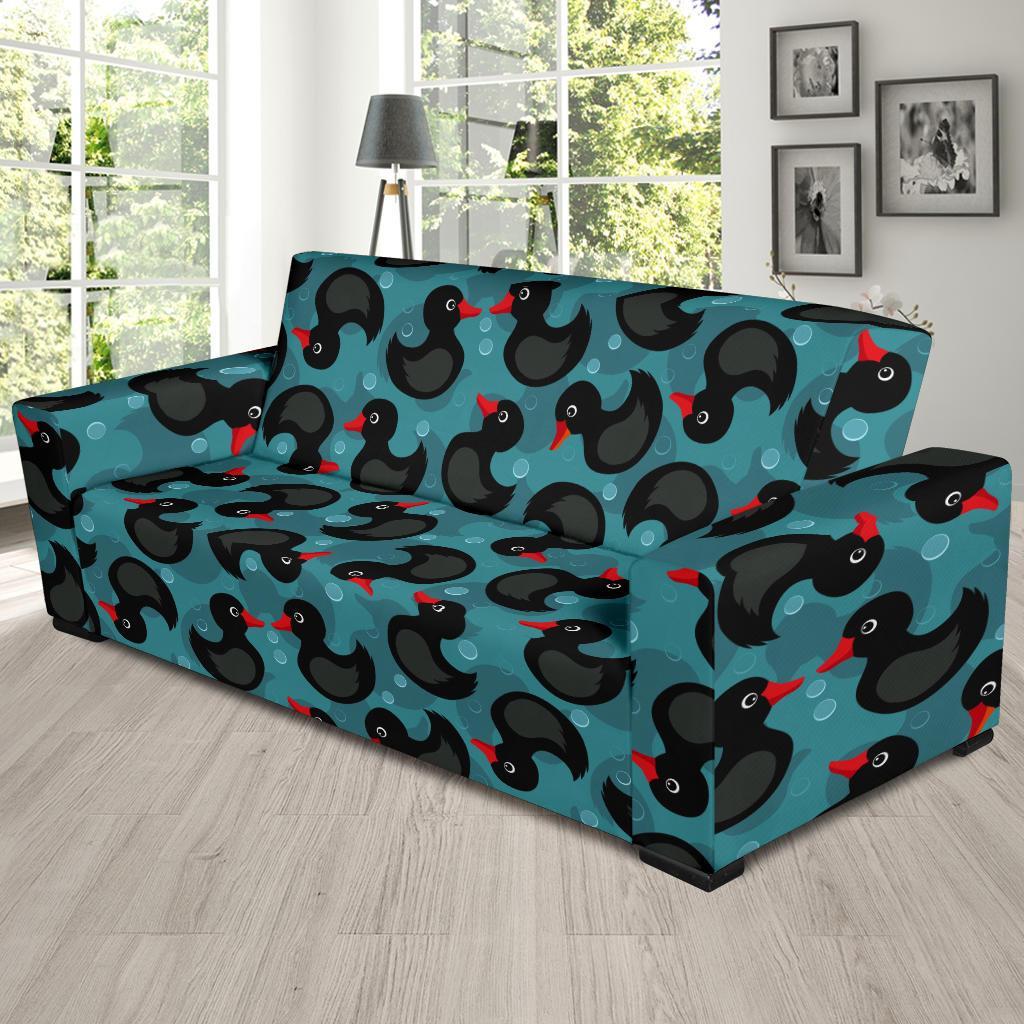 Black Duck Mallard Pattern Print Sofa Covers-grizzshop