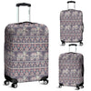 Black Elephant Aztec Pattern Print Luggage Cover Protector-grizzshop