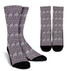 Black Elephant Aztec Pattern Print Unisex Crew Socks-grizzshop