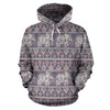 Black Elephant Aztec Pattern Print Women Men Pullover Hoodie-grizzshop