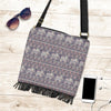 Black Elephant Aztec Pattern Prints Crossbody Bags-grizzshop