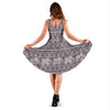 Black Elephant Aztec Pattern Prints Dress-grizzshop