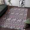 Black Elephant Aztec Pattern Prints Floor Mat-grizzshop