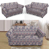 Black Elephant Aztec Pattern Prints Loveseat Cover-grizzshop