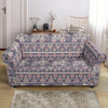 Black Elephant Aztec Pattern Prints Loveseat Cover-grizzshop