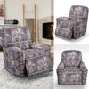 Black Elephant Aztec Pattern Prints Recliner Cover-grizzshop