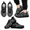 Black Elephant Mandala Print Black Sneaker Shoes For Men Women-grizzshop