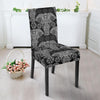 Black Elephant Mandala Print Chair Cover-grizzshop