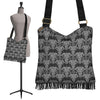 Black Elephant Mandala Print Crossbody Bags-grizzshop