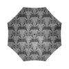 Black Elephant Mandala Print Foldable Umbrella-grizzshop