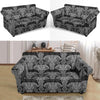 Black Elephant Mandala Print Loveseat Cover-grizzshop