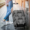 Black Elephant Mandala Print Luggage Cover Protector-grizzshop