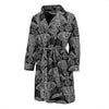 Black Elephant Mandala Print Men Long Robe-grizzshop