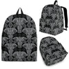 Black Elephant Mandala Print Premium Backpack-grizzshop