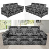 Black Elephant Mandala Print Sofa Covers-grizzshop