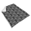 Black Elephant Mandala Print Throw Blanket-grizzshop