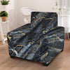 Black Gold Cracked Marble Armchair Cover-grizzshop