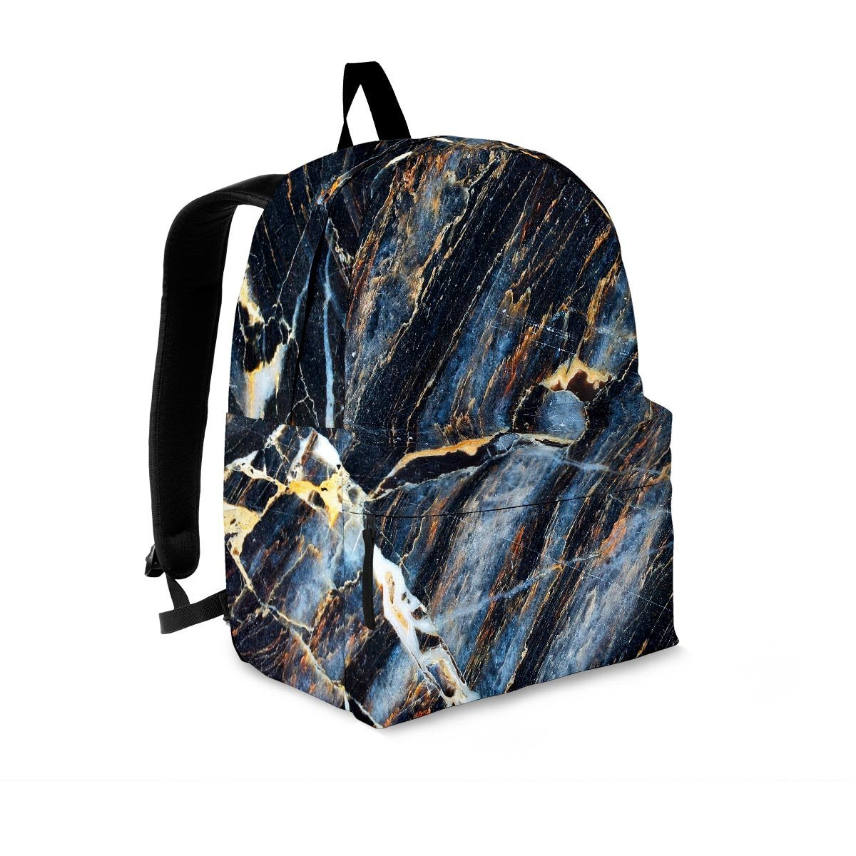 Black Gold Cracked Marble Backpack-grizzshop