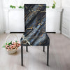 Black Gold Cracked Marble Chair Cover-grizzshop