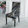 Black Gold Cracked Marble Chair Cover-grizzshop