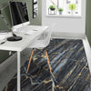 Black Gold Cracked Marble Floor Mat-grizzshop