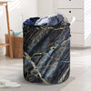 Black Gold Cracked Marble Laundry Basket-grizzshop