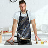 Black Gold Cracked Marble Men's Apron-grizzshop