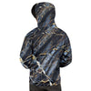 Black Gold Cracked Marble Men's Hoodie-grizzshop