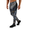 Black Gold Cracked Marble Men's Joggers-grizzshop