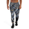 Black Gold Cracked Marble Men's Joggers-grizzshop