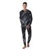 Black Gold Cracked Marble Men's Pajamas-grizzshop