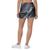 Black Gold Cracked Marble Mini Skirt-grizzshop