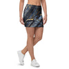 Black Gold Cracked Marble Mini Skirt-grizzshop