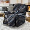 Black Gold Cracked Marble Recliner Cover-grizzshop