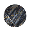 Black Gold Cracked Marble Round Rug-grizzshop