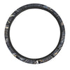 Black Gold Cracked Marble Steering Wheel Cover-grizzshop