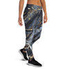 Black Gold Cracked Marble Women's Joggers-grizzshop