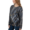 Black Gold Cracked Marble Women's Sweatshirt-grizzshop